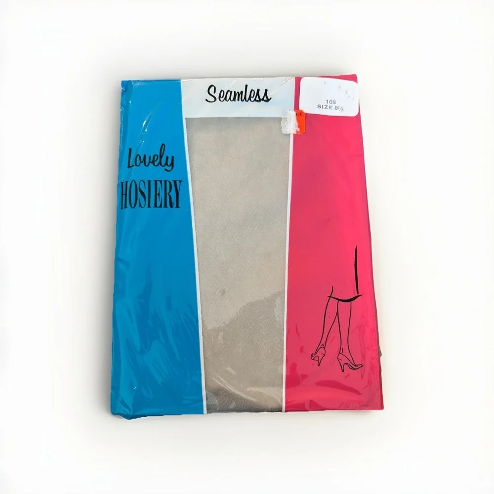 Vintage‎ Lovely Hosiery Seamless Nylon Stockings Size 8½ Shade 105 NOS Deadstock